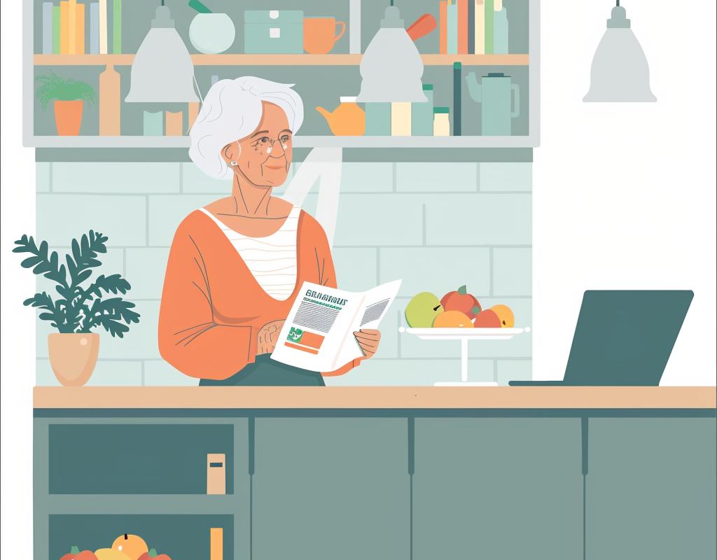 Woman Reading About Health Insurance