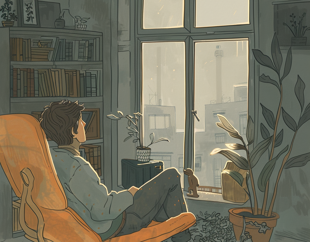 Man Reminiscing About Lost Loved One