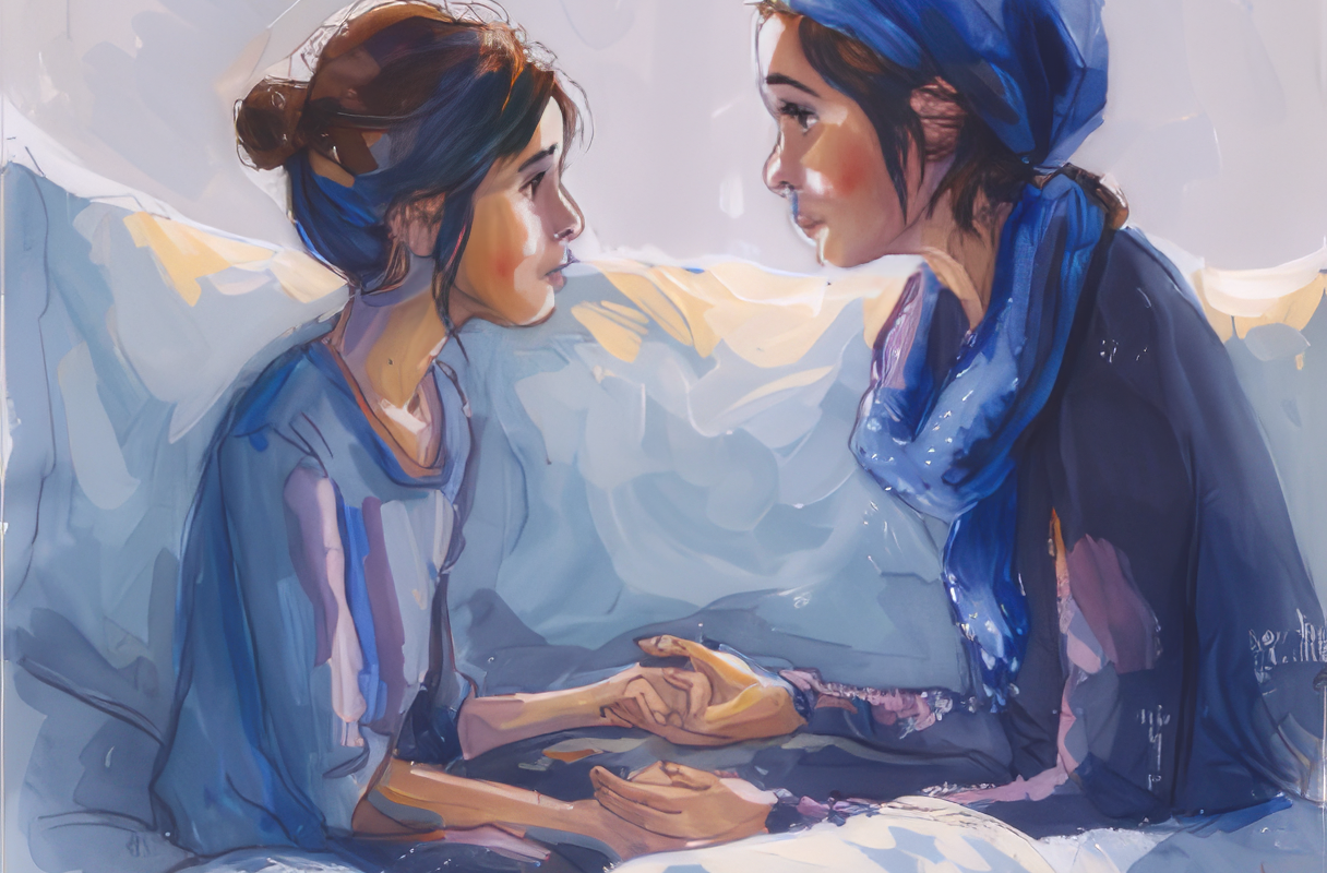 Mother and Daughter Topaz Enhance 4x Faceai