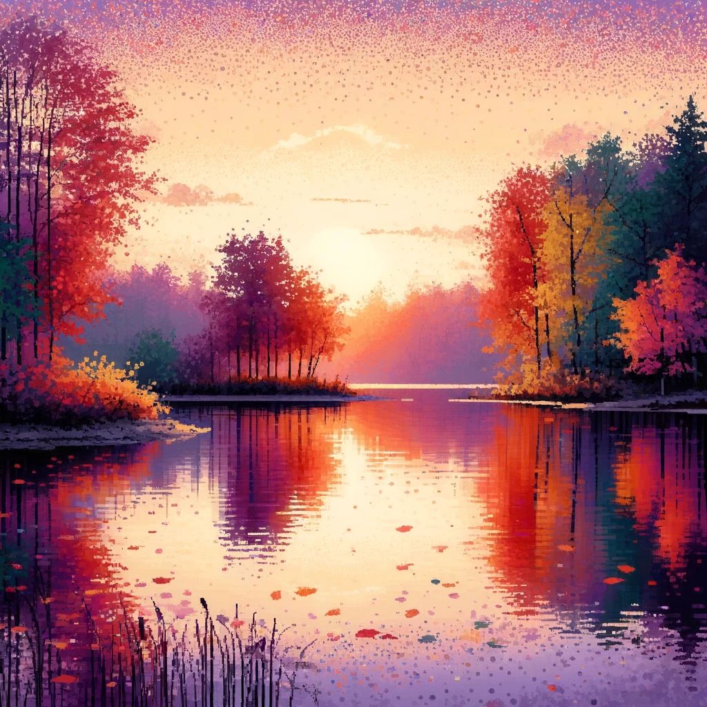 Serene Lake Sunset