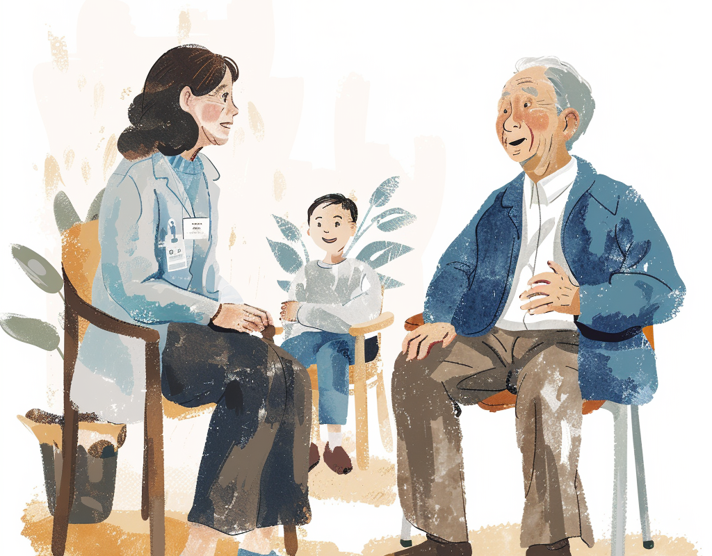 Nurse Discussing Options With Older Man