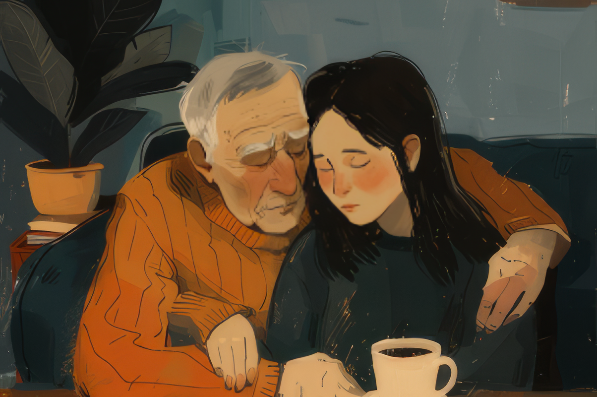 Father and Daughter Topaz Enhance 4x Faceai