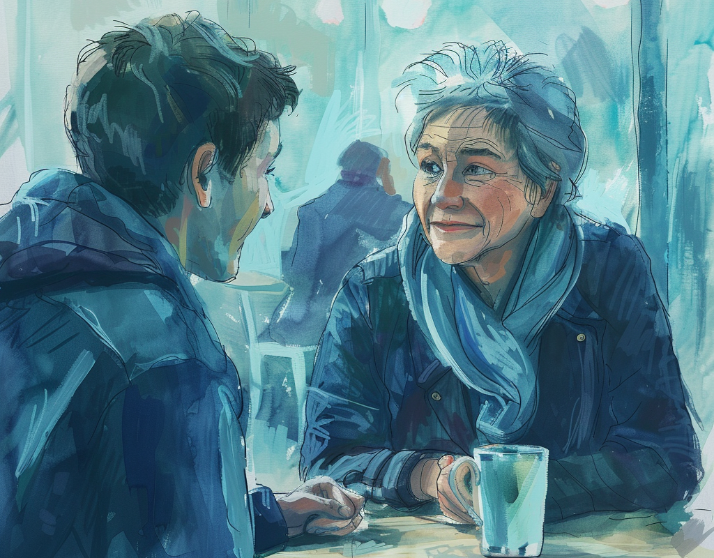 Guide Listening to a Young Man